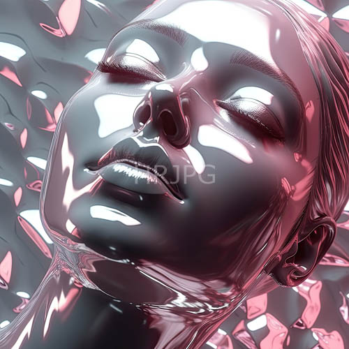 subtle gray backdrops set off pinkish silver female forms